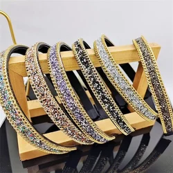 Korean Shiny Rhinestone Headband for Women Hairband Lady Elegant Bands Crystal Hair Hoop Fashion Luxury Female Hair Accessories