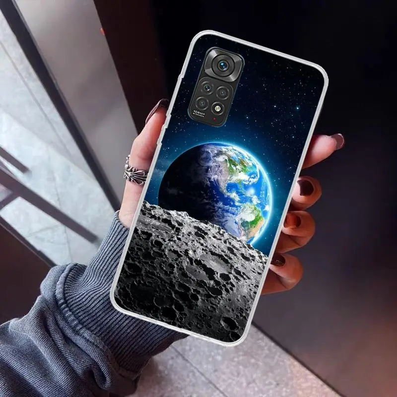 Earth Stars Space Phone Case for Xiaomi Redmi Note 13 12S 12 11S 11 11E 11T 10S 10 Pro Plus 9 9S 8 8T 7 5G Soft Cover Fundas