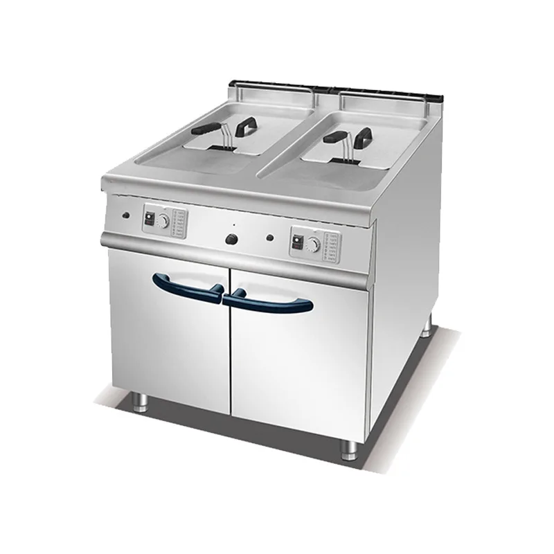 

Vertical gas, double-cylinder fryer, with cabinet, furnace fryer