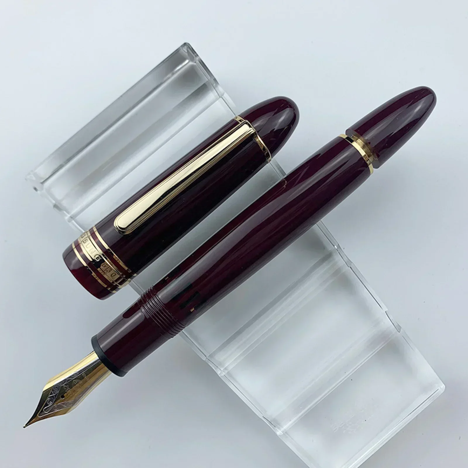 

Hot Yongsheng Junlai 630 Resin Fountain Pen NO.8 Iraurita Fine Nib Brief Piston Gold Clip Business Writing School Stationery Gif