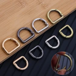 5Pcs D Spring Snap Hook, Metal Keychain Spring, Backpack Clips, Key Chain Hooks for Webbing Buckle, Keyrings, Purse Chain