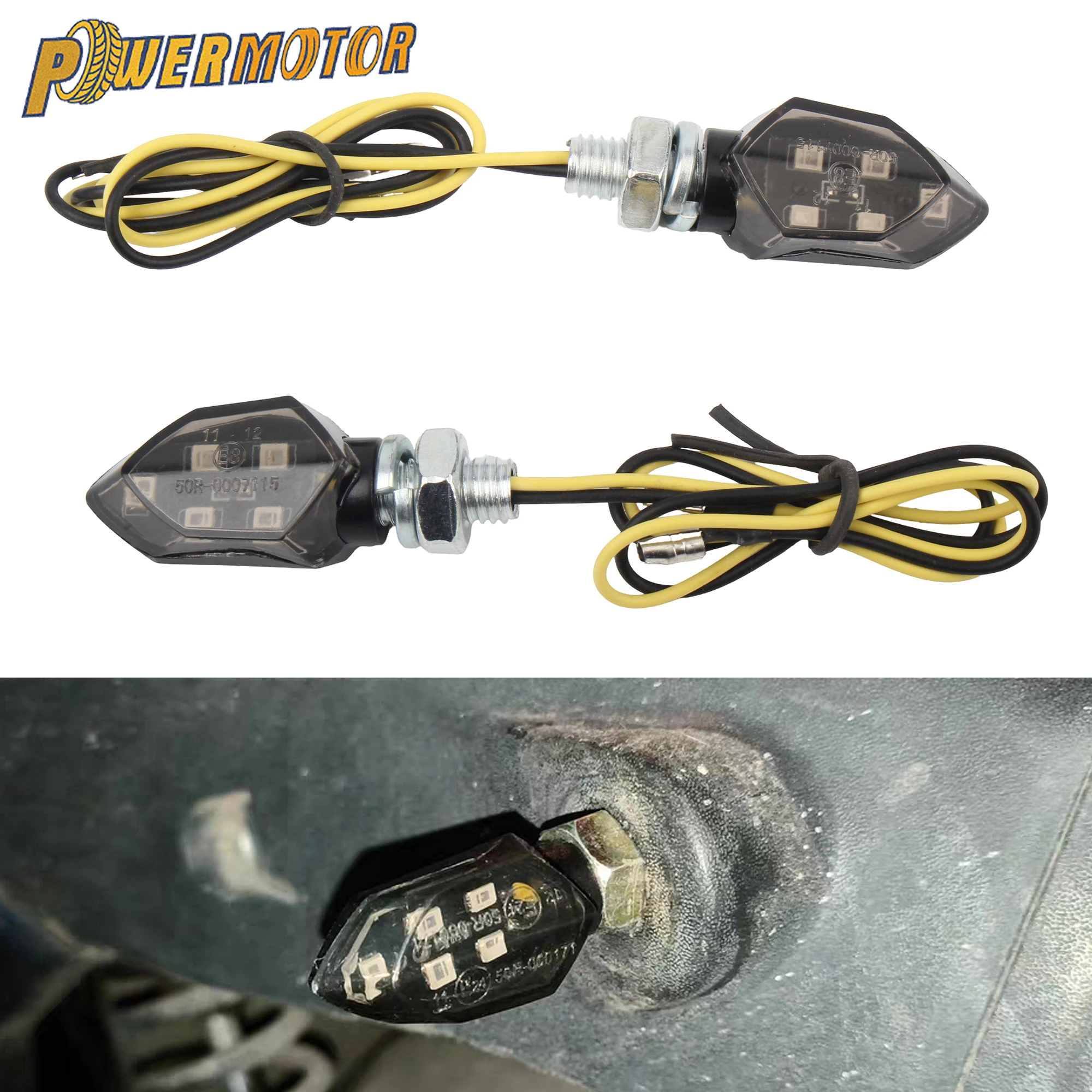 

For Kawasaki Motorcycle 5 LED Mini Turn Signal Super Bright Amber Blinker Indicators Light 2pcs Motorbike Accessories