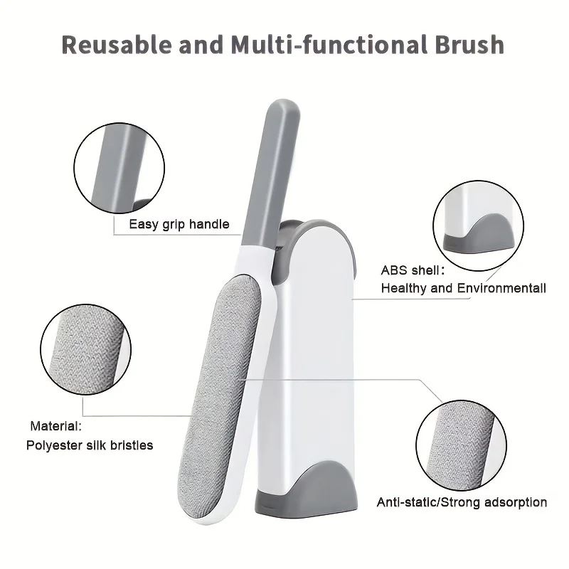 1pc Clothes Hair Removal Brush Sticker Pet Brush Dust Clothing Static Electricity Sticky Suction Hair Tool