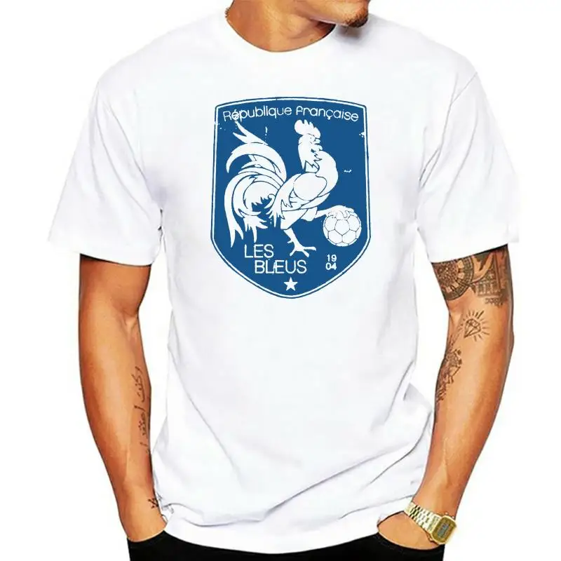 Mans Unique Cotton Short Sleeves O-neck T Shirt France Rooster Shield Soccerite T-shirt