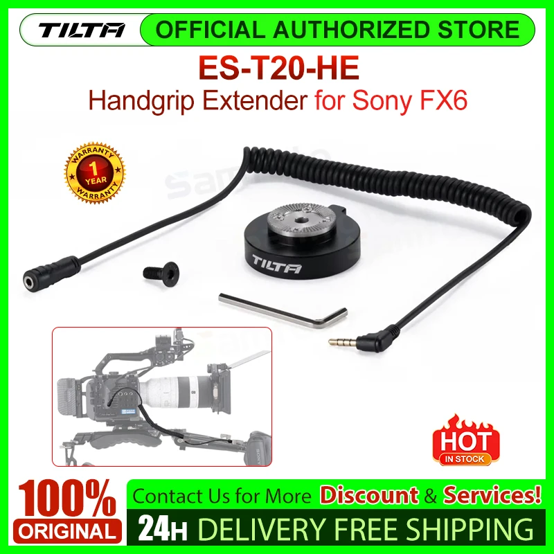 TILTA ES-T20-HE Handgrip Extender for Sony FX6 extend 100cm compatible with Shoulder Rigs or Gimbals Rosette Connection