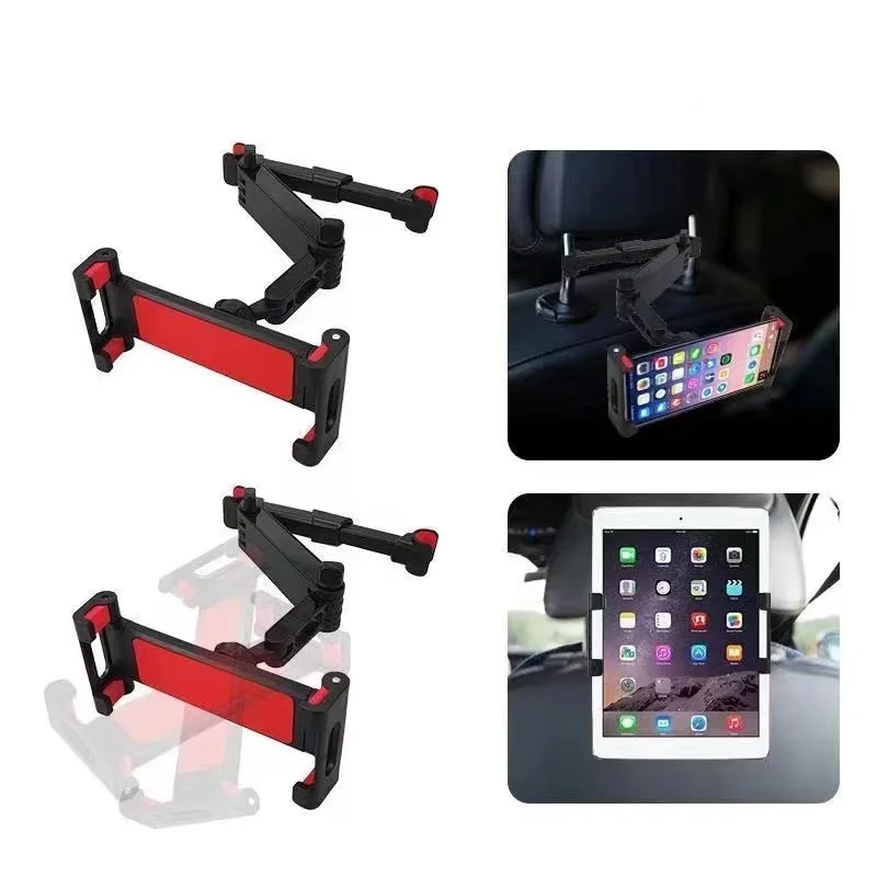 

Plastic Car Rear Seat Headrest Mobile Phone Holder Universal Telescopic Adjustment Mini Tablet Phone Holder Stand for Auto Car