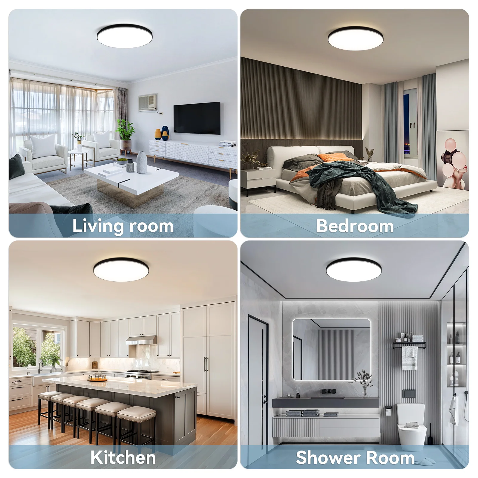 220V LED Ceiling Light with Remote Control Dimmable Color Changing (3000K-6000K) 30W/40W Round Flush Mount Light for Home Light - Image 6