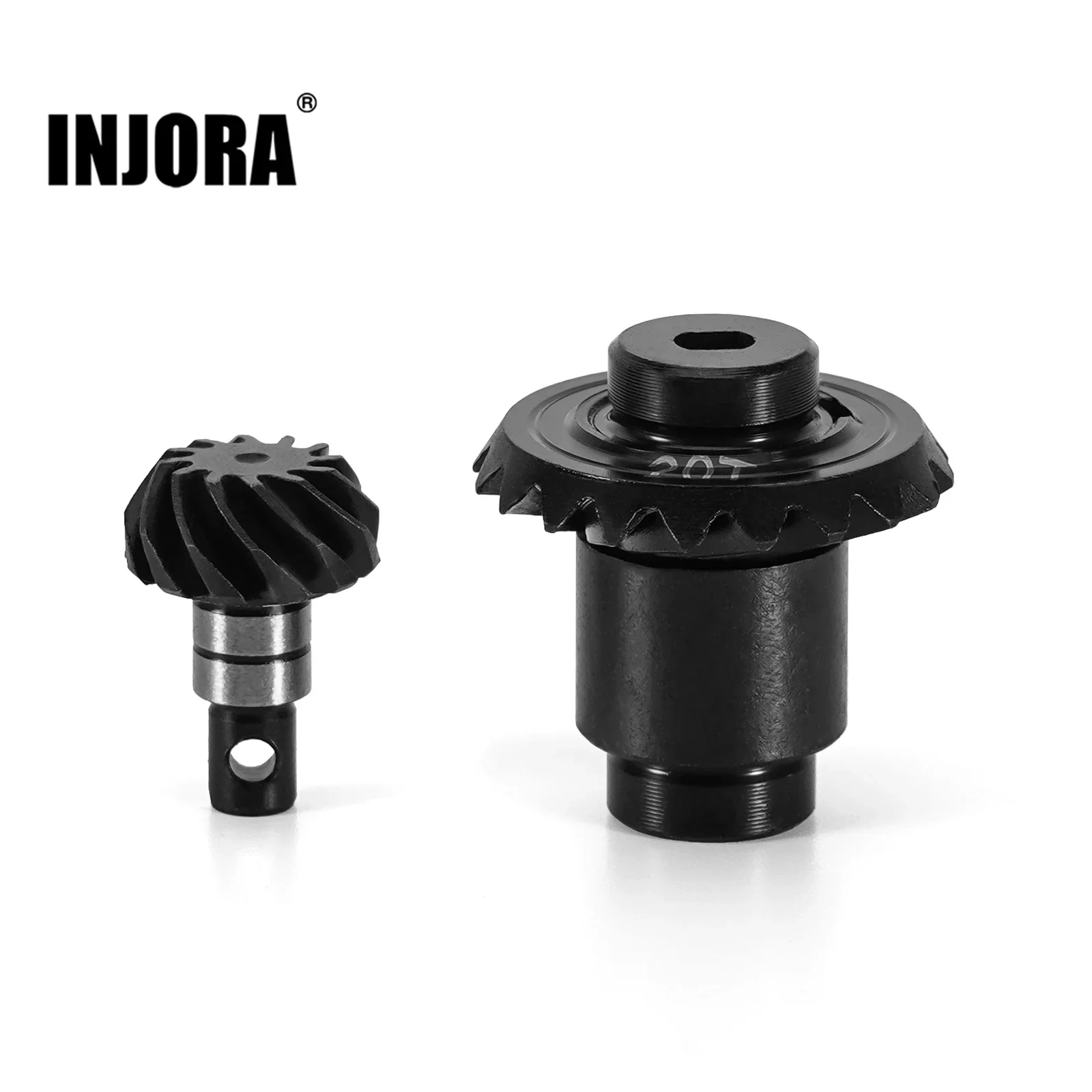 INJORA zestaw przekładni oś spiralna ze stopu stali Overdrive do aktualizacji 1/24 gąsienica RC FMS FCX24 FCX18
