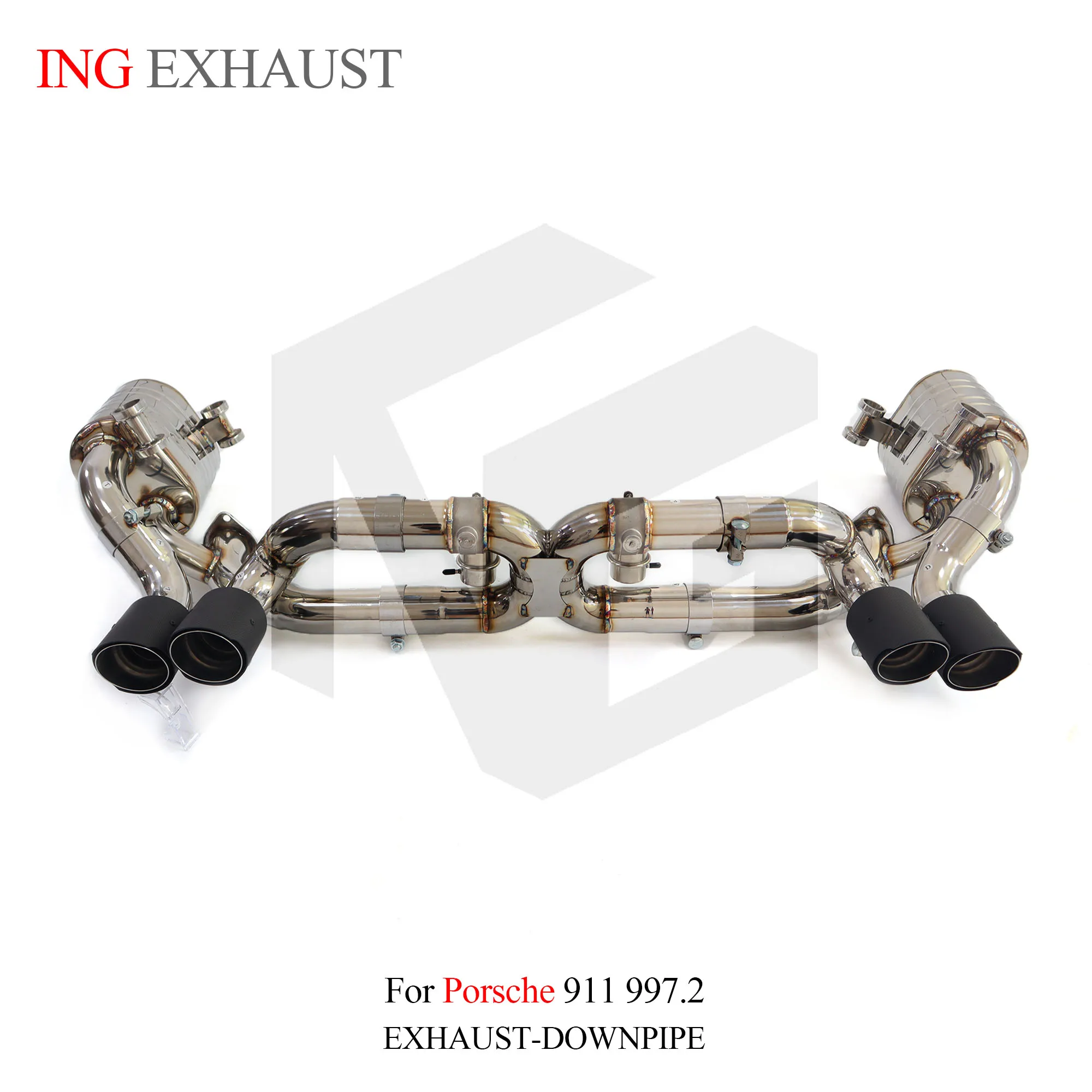 

ING Valve Catback Ss 304 for Porsche 911 997.2 Carrera gts 3.8L 2009-2012 Electric Switch New Style Tube Race Muffler System