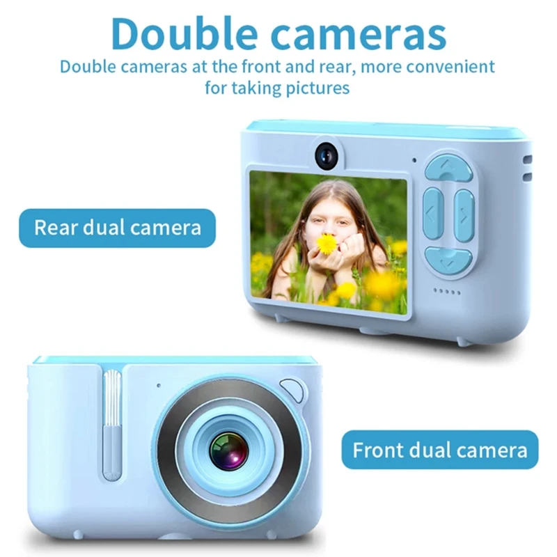 Nueva Mini cámara para niños, cámara fotográfica Digital Dual Selfie HD 720P, vídeo, carga USB, pantalla a Color para regalo de niños