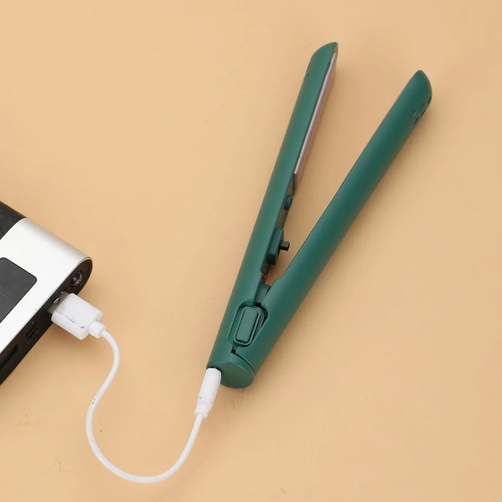 

USB Hair Straightener and Curling Iron for Women Compact Flat Iron with Portable Design Perfect for Travel Touch Ups At Home Or