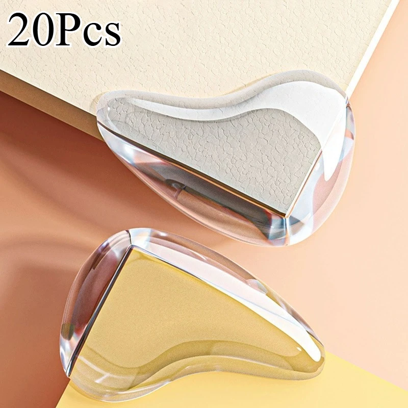 20Pcs Water Drop-Shaped Transparent Corner Protectors - Anti-collision Protectors, Durable PVC Safety Edges For Home And Office