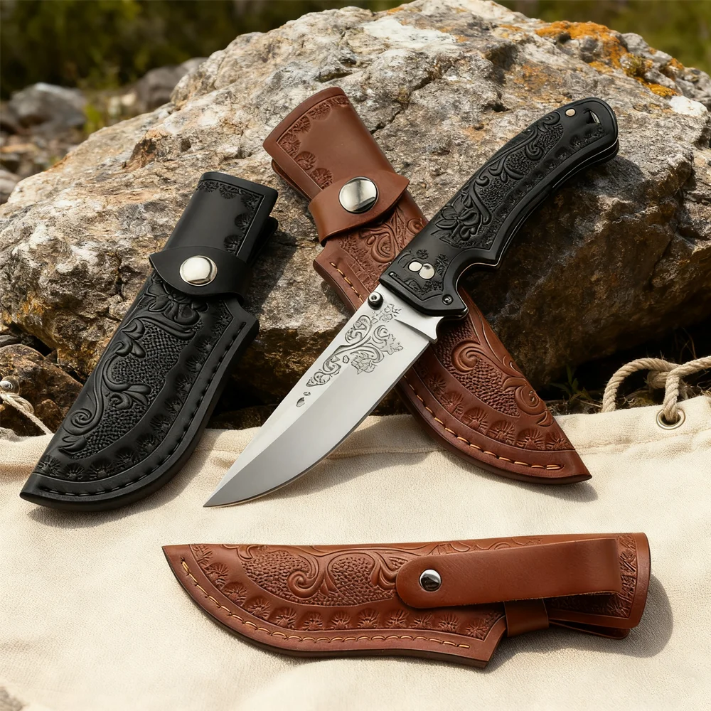 

Натуральная воловья кожа с фиксированным лезвием, чехол для ножа, кожаный чехол для кемпинга на открытом воздухе, для хранения инструментов «сделай сам», аксессуары