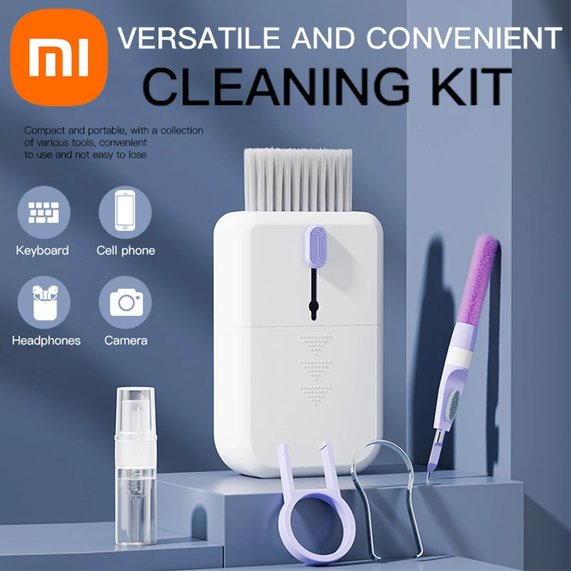 Xiaomi 11 في 1 مجموعة تنظيف الكمبيوتر متعددة الوظائف للهاتف المحمول ولوحة المفاتيح وسماعات مخصصة لقلم التنظيف وفرشاة إزالة الغبار
