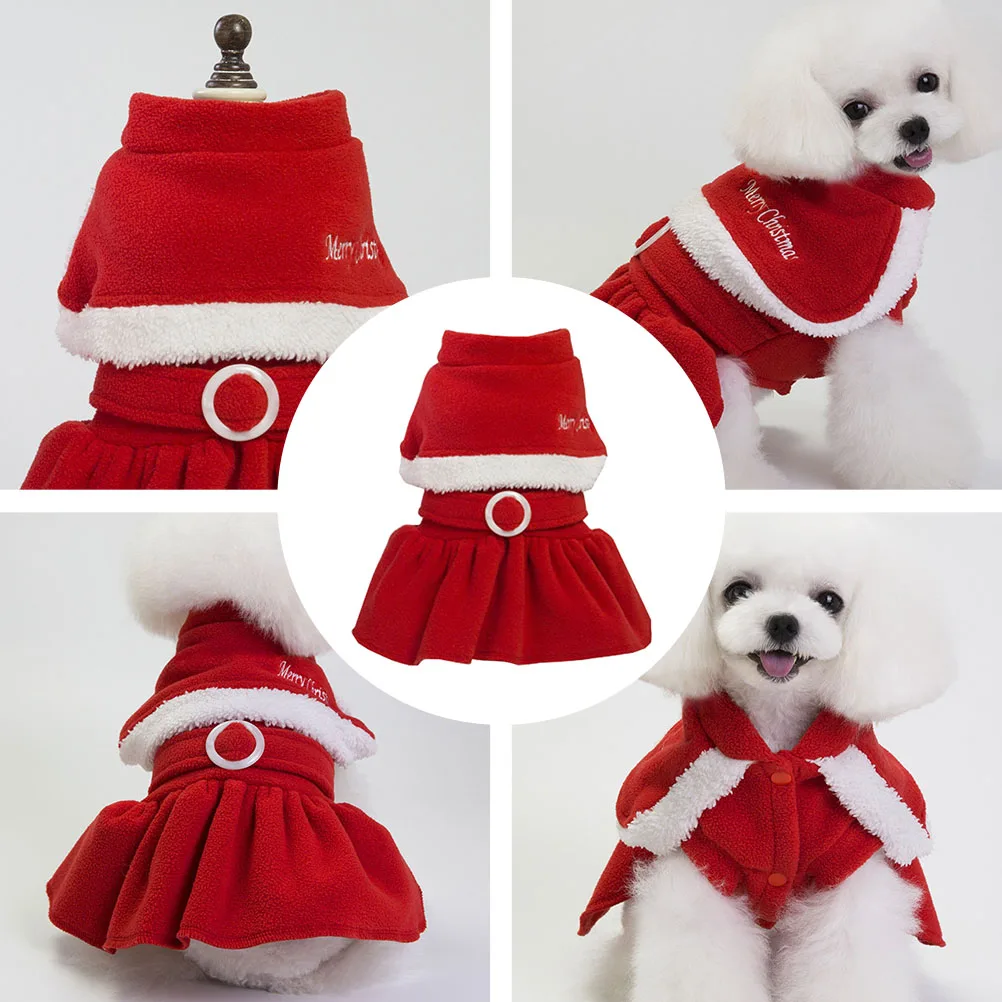 

Four-legged Clothing Pet Christmas Dress Cat Outfits for Male Cats Fleece Dog Skirt