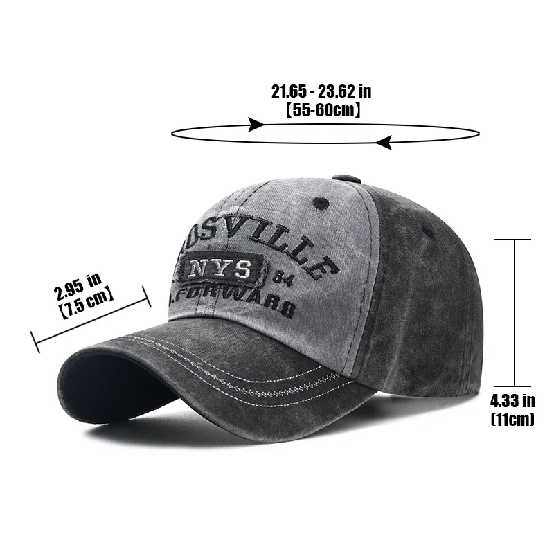 New Style Washed Old Letter Embroidered Caps Outdoor Fashion Personality Street Sun Visor Baseball Cap