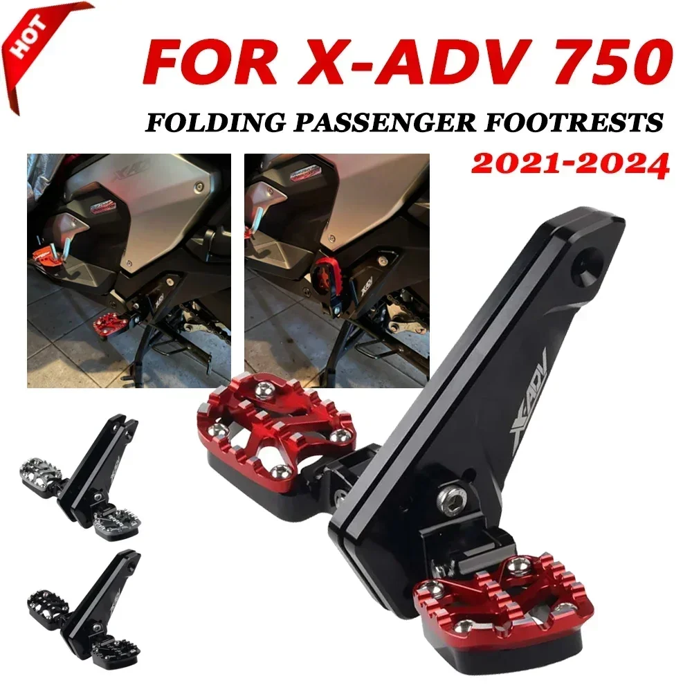 

For HONDA X-ADV 750 XADV750 X-ADV 750 2021- 2023 2024 Motorcycle Accessories Foldable Passenger Footpegs Rear Foot Pegs Footrest