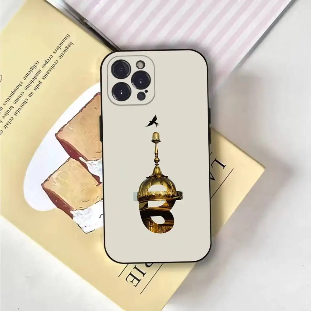 حافظة هاتف بخريطة البنجاب لهاتف آيفون 17,16,15,14,13,12,Pro,Max,Plus,E,SE4,Air,غطاء ناعم أسود صغير