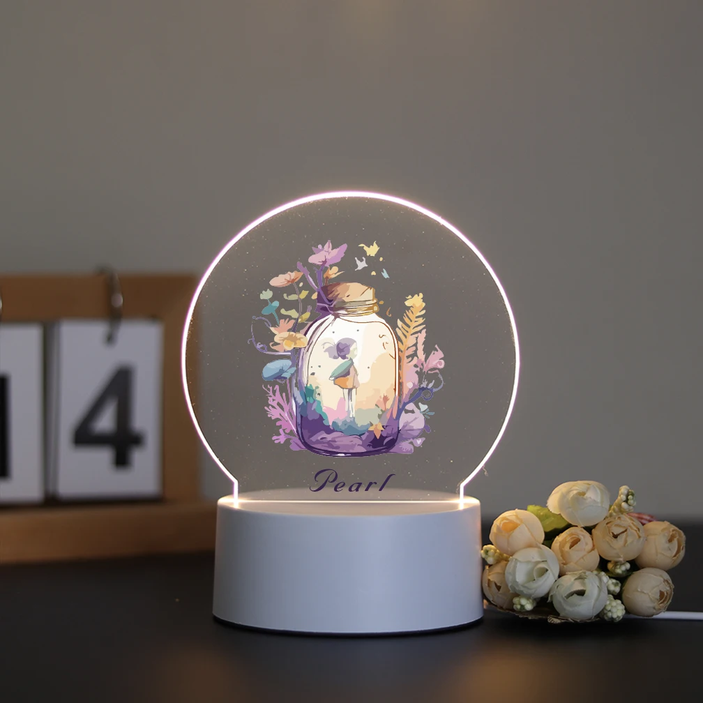

1 glowing night light Interesting cartoon patterns USB 3D Creative Customized Night Light Bedroom Decoration Birthday Gift
