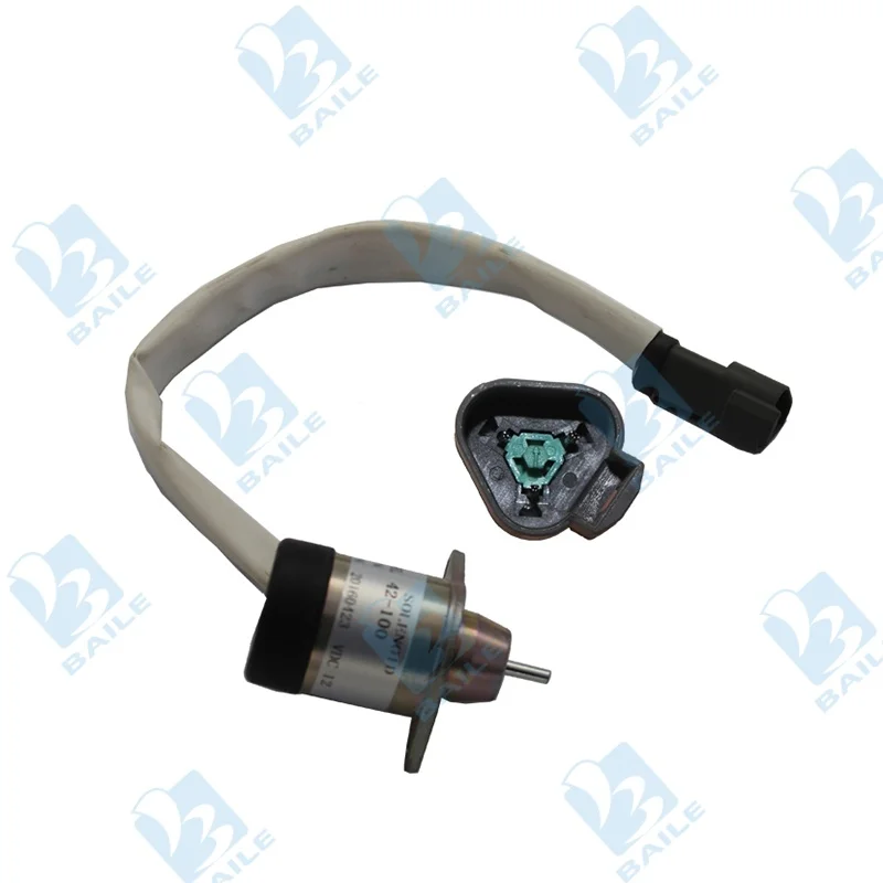 

42-100 Fuel Shut Off Solenoid For Thermo King Diesel Engine Parts Truck Accessories For Yanmar 1500-3076 Stop Solenoid Valve