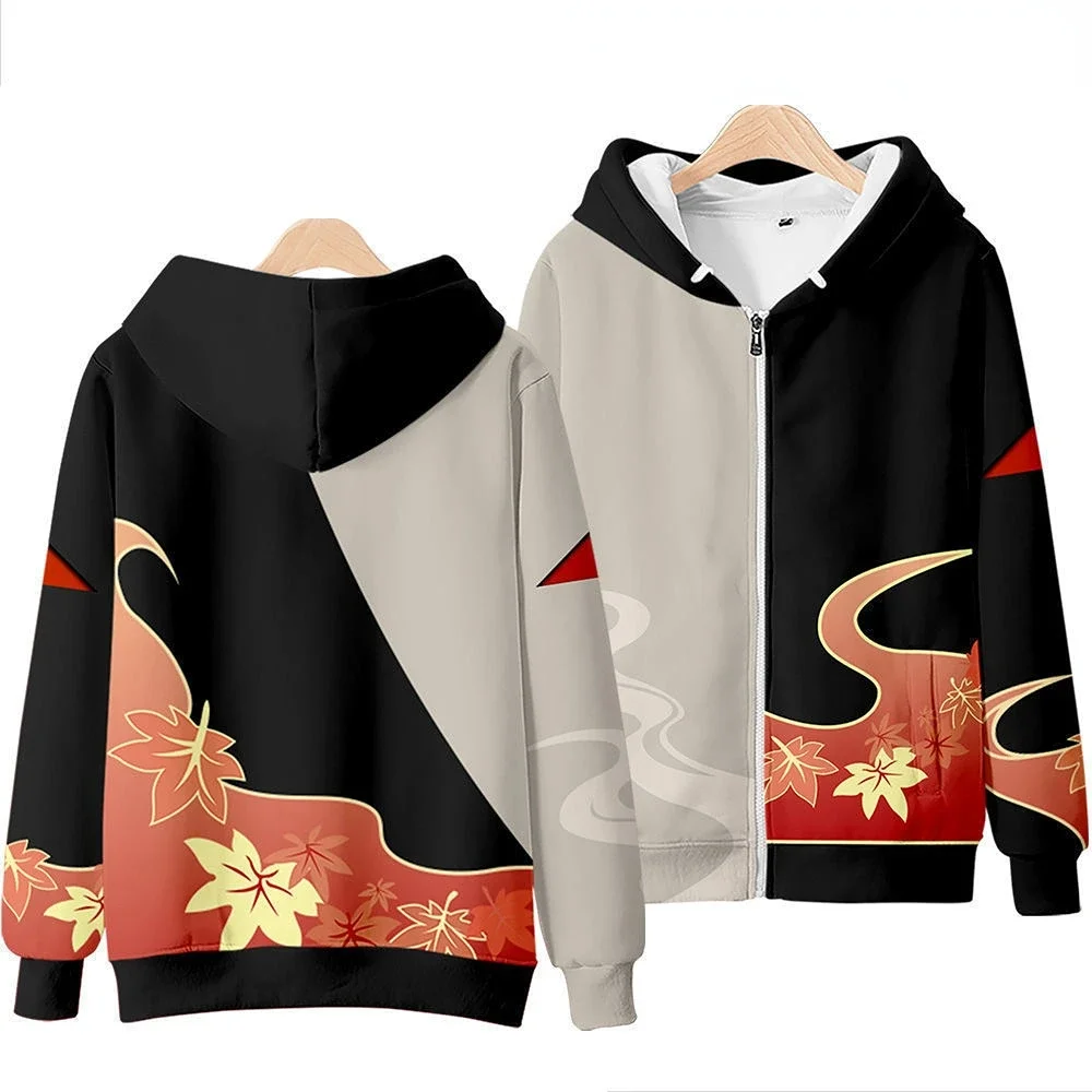 Genshin Impact Kaedehara Kazuha Cosplay Hoodie para homens e mulheres, camisola anime, fantasia, streetwear, jaqueta, jogo