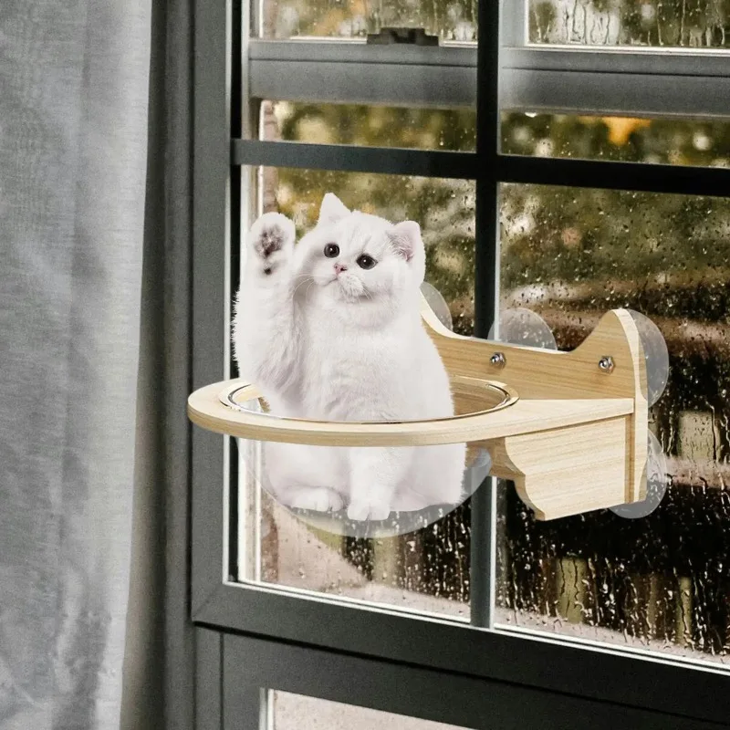 Cat Wall Bed Window Hammock Climbing Frame Hanging Cat Window Bed Cat Window Perch for Indoor Resting Activity Center