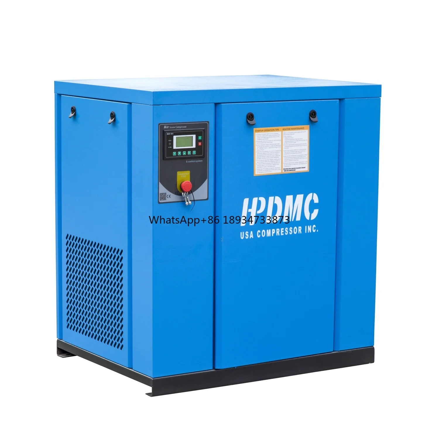 DMC PACK15 true belt driven 15kw 20hp 380V screw air compressor with high efficient pump