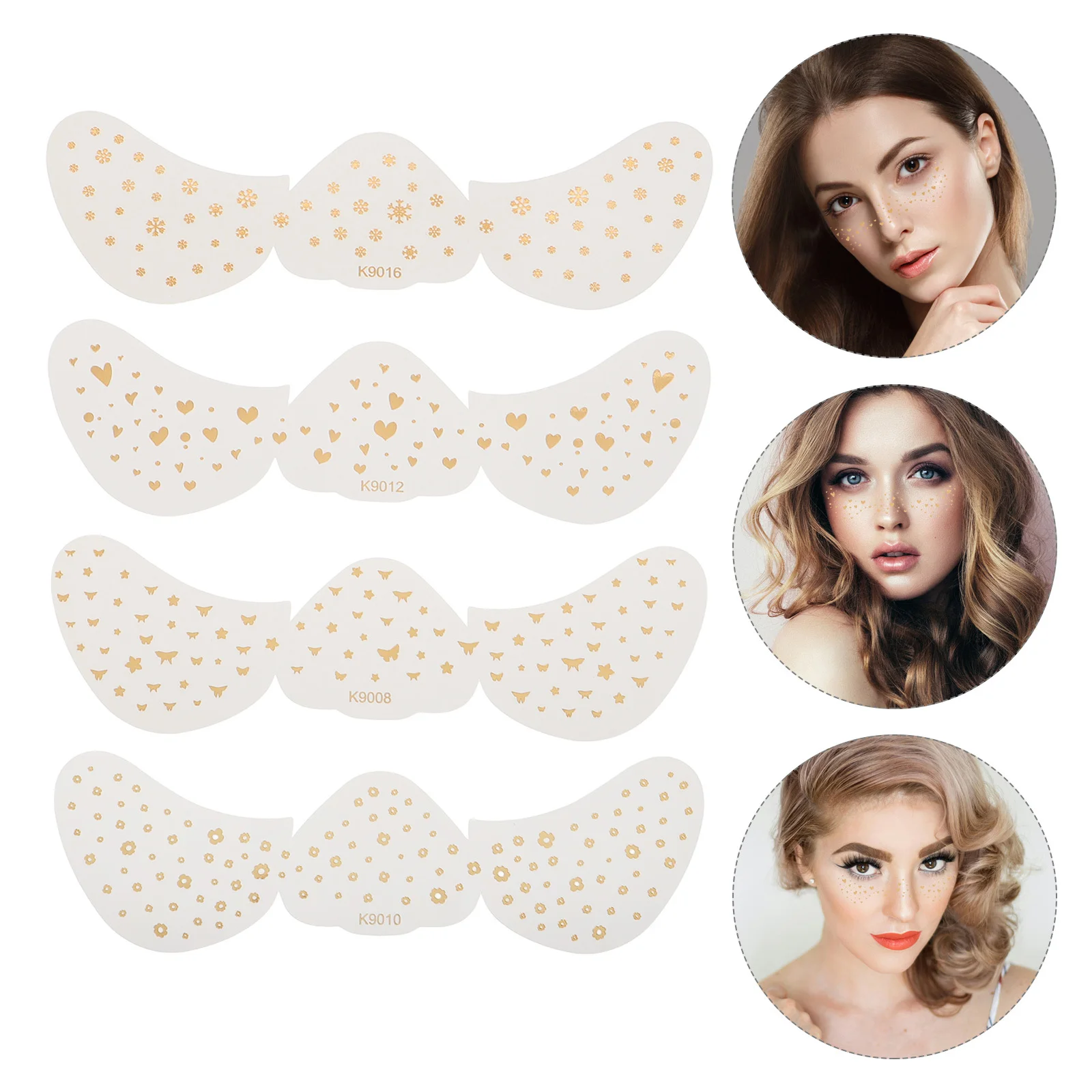 

Waterproof Face Makeup Patches 4 Sheets Skin-Safe Freckle Stickers Natural Look Party Everyday Creative Makeup Ideas