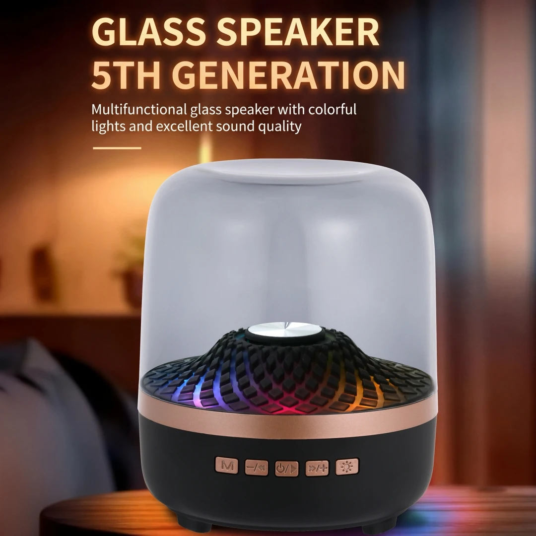 

Прозрачная RGB Bluetooth-колонка с TWS-подключением, 10 Вт, объемный звук для домашней вечеринки, декора спальни