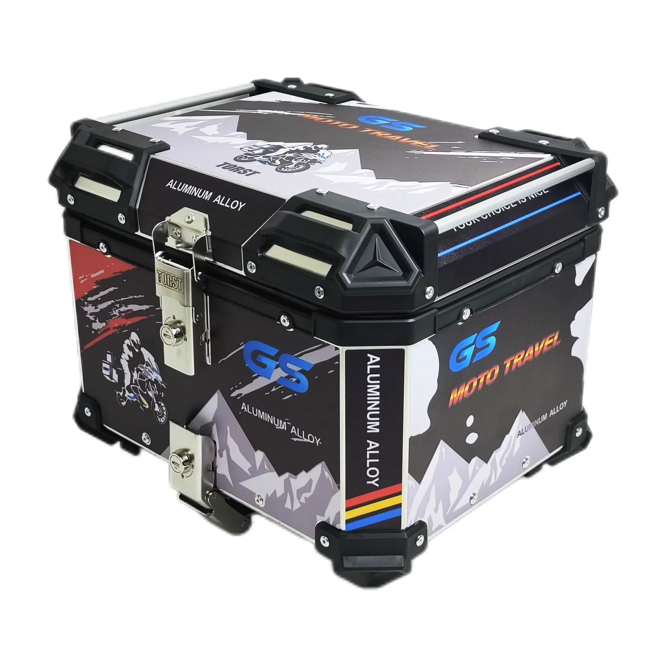 

STLF 55L Motorcycle Tail Box Universal Top Tail Rear Helmet Box Lock