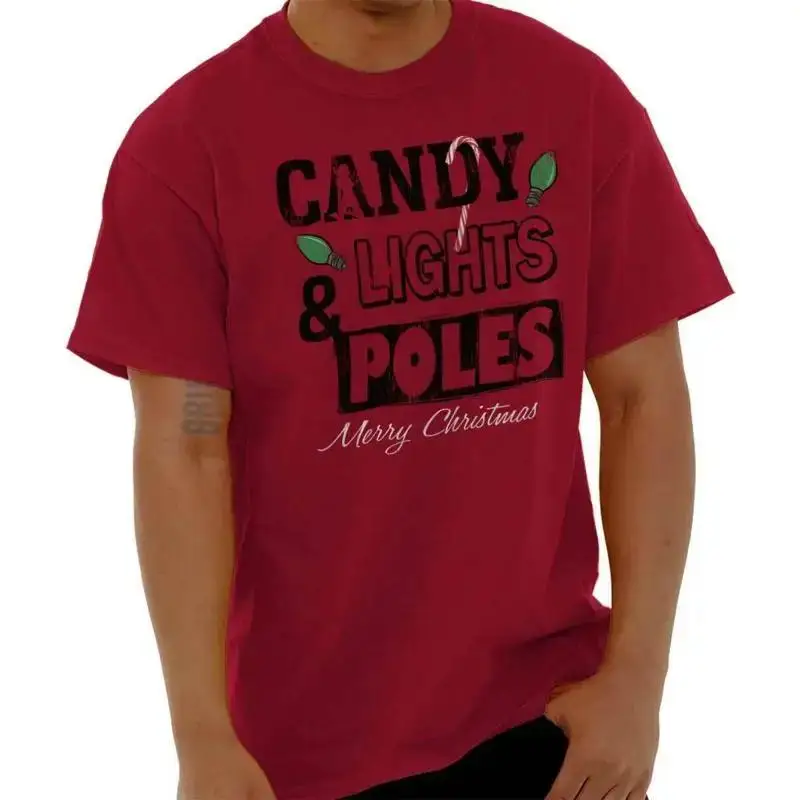 Candy Light Pole Merry Christmas Shirt Cool Santa Claus Funny T Shirt Tee For Me