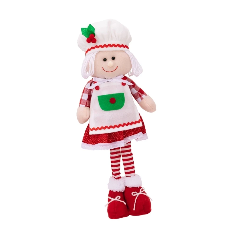 White Cook Hat Figurine Flexible Plush Scalable Collectible Decors Drop Shipping