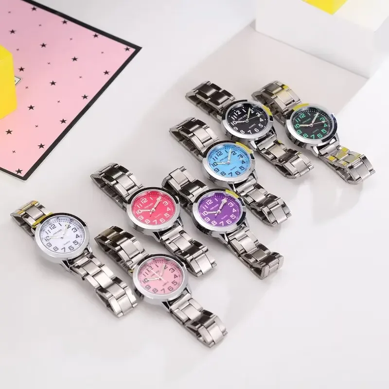 High Quality Fashion Brand Desgin Clock Timer Girls Stainless Steel Ladies Women‘s’ Kids Watch Relojes Montres Kol Kaati watches