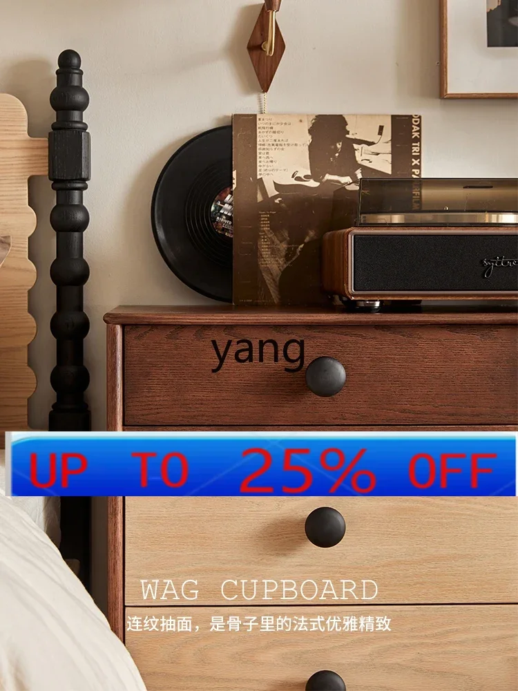 

LMMCabinet Bedroom Living Room Retro Storage Cabinet French Retro Bed Front Cabinet