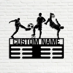 1pc football medal hook cool creative Customized Name Hooks Iron Art Metal Rack For Wall