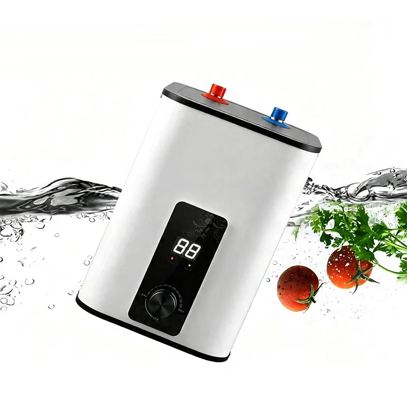 6L/8L Instant-Heat Water Heater, Under-Sink Installation; 1500W Compact Kitchen Storage-Type Water Heater with Top-Mounted Fauce