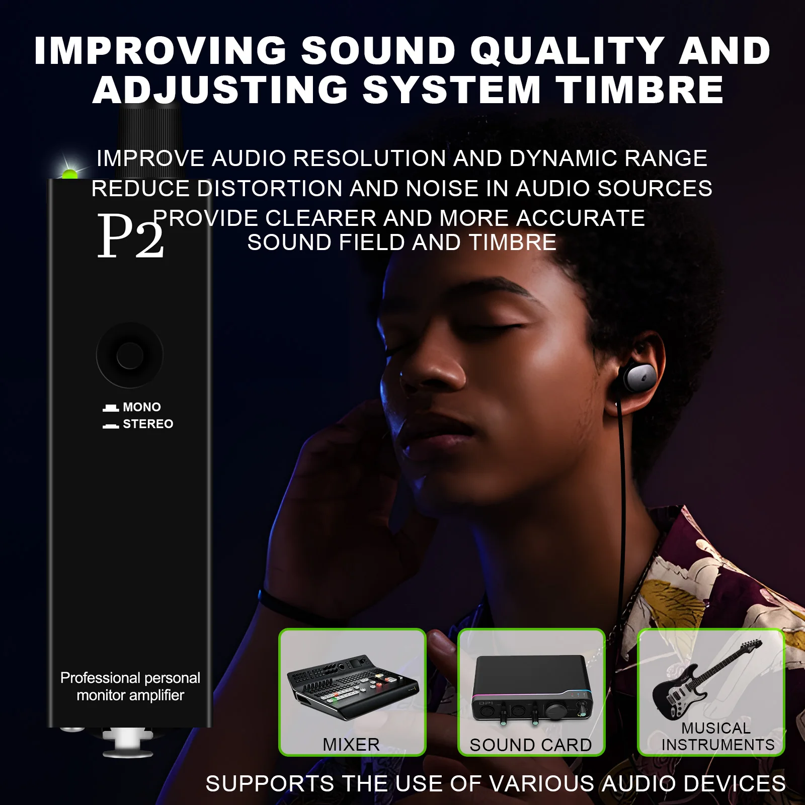 P2 Mini Portable Headphone Amplifier XLR To 3.5MM Audio Interface Headphone Amplifier Amp Used In Stage Performance Studio image 5