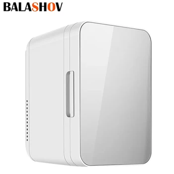 휴대용 미니 냉장고 아이스 박스 뷰티 쿨러 워머, 일정한 온도 캠핑 냉장고, 가정 및 차량용 이중 사용, 12V, 220V 