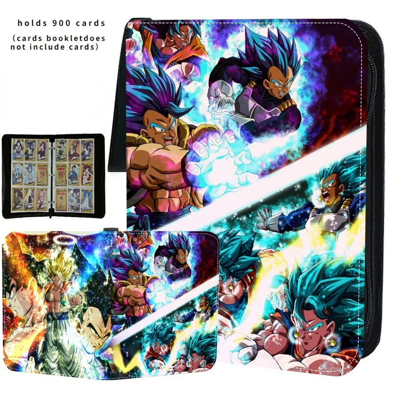 Anime Dragon Ball Son Goku Vegeta Frieza 400-900pcs Card Book Game Card Zipper Holder Binder VMAX Collection Kids Toys Gift