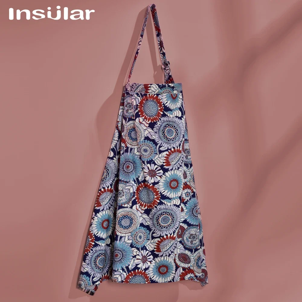 Insular Breastfeeding Cover Baby Infant Breathable Cotton Muslin Nursing Cloth Large Nursing Feeding Cover Cape Apron 70*100CM