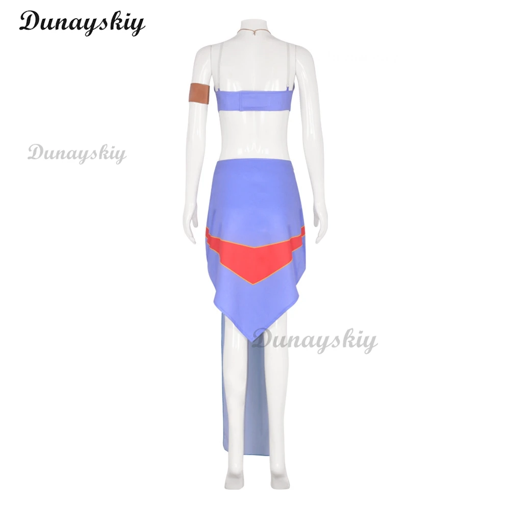 Película de Anime Kida Cosplay disfraz de princesa de Halloween vestido azul trajes niñas carnaval fantasía Sexy Lolita pelucas largas fiesta