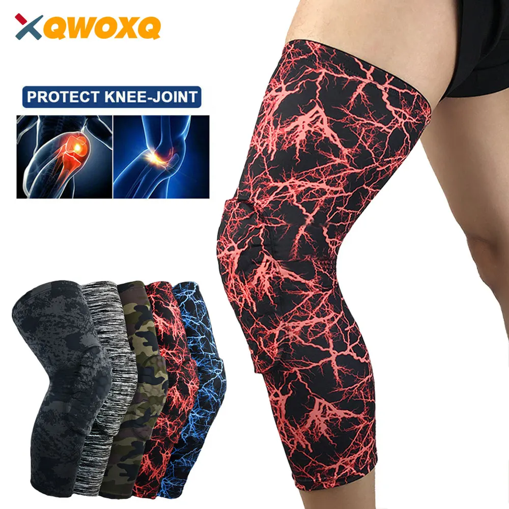 

1 PCS Sports Basketball Knee Pads, Long Padded Knee Sleeves Football Compression Leg Sleeves, Crashproof for Dancing, Climbing