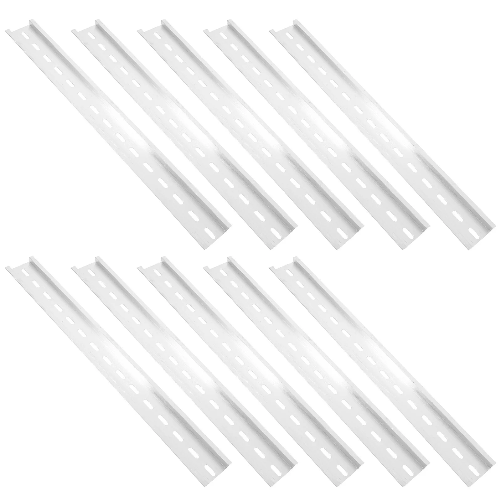 

10Pcs Standard Aluminum Din Rail Slotted Mount for Dz47 Circuit Breaker Electrical Installation Panel Accessories Aluminum Rail