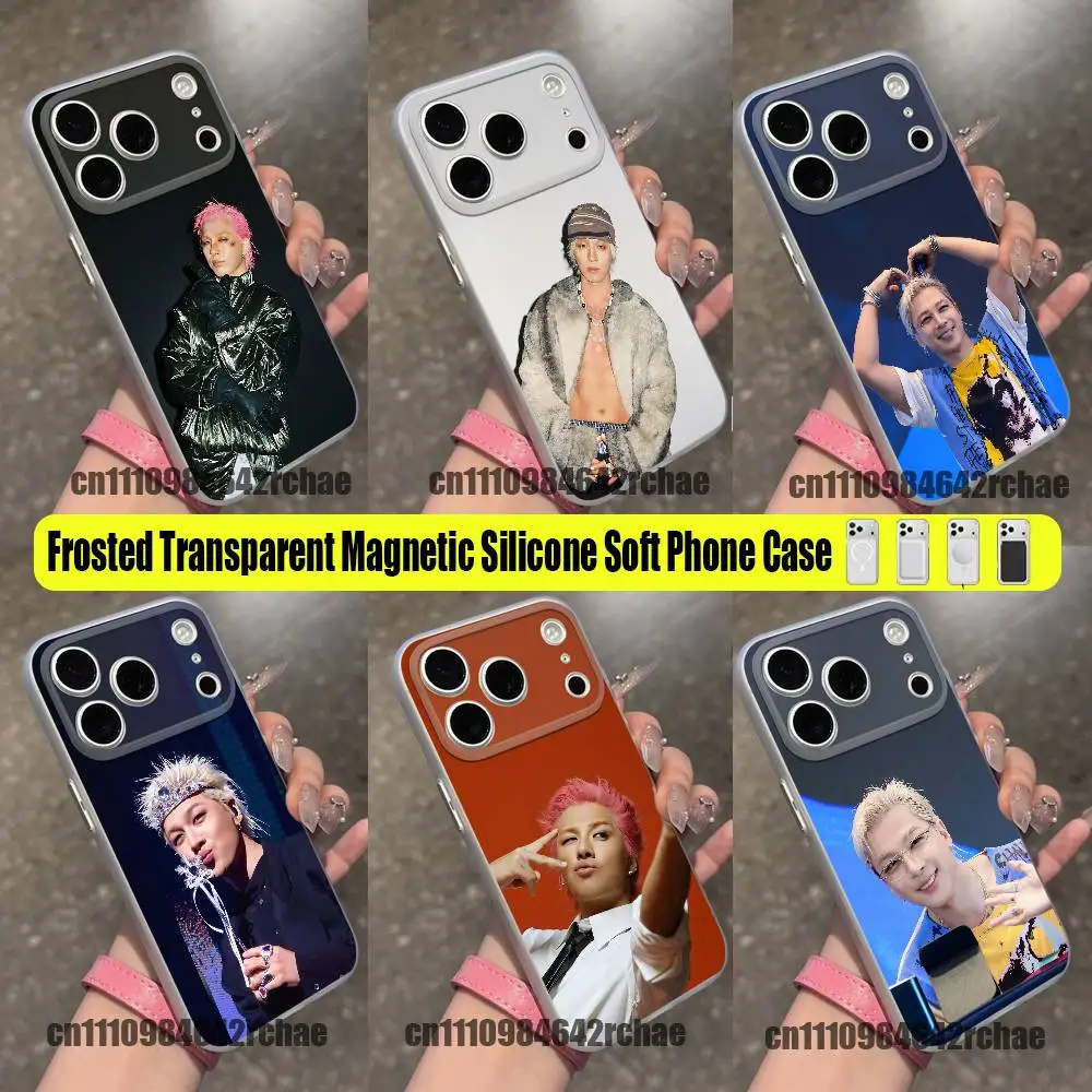 For Singer Taeyang Phone Case For iPhone 15 12 11 14 13 16 17 E Pro Max Plus Mini Air For Magsafe Magnetic Clear