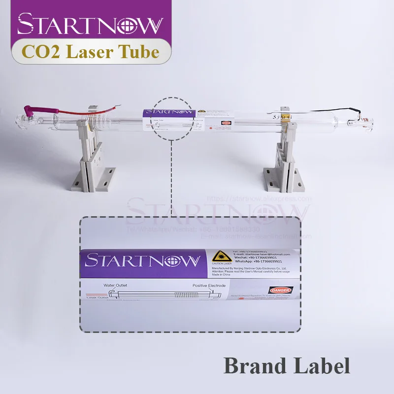 

Startnow 45W CO2 Laser Glass Tube 800mm Length Dia 50mm Stable Light Source for CO2 Laser Engraver Cutter Replacement Part