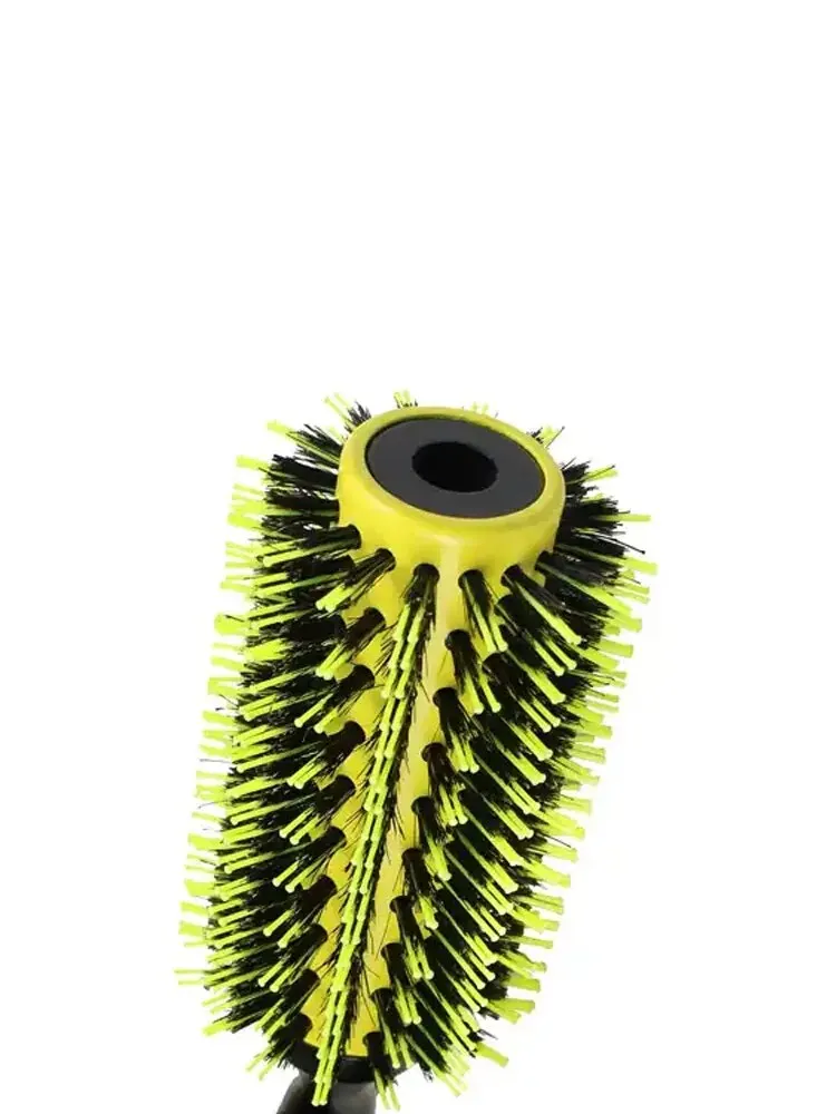 In Stock Yellow Aluminum Tube Bristle Nylon Needle Hair Curling Comb Cross-Border Foreign Trade New Pointed Tail Roller Comb Bra