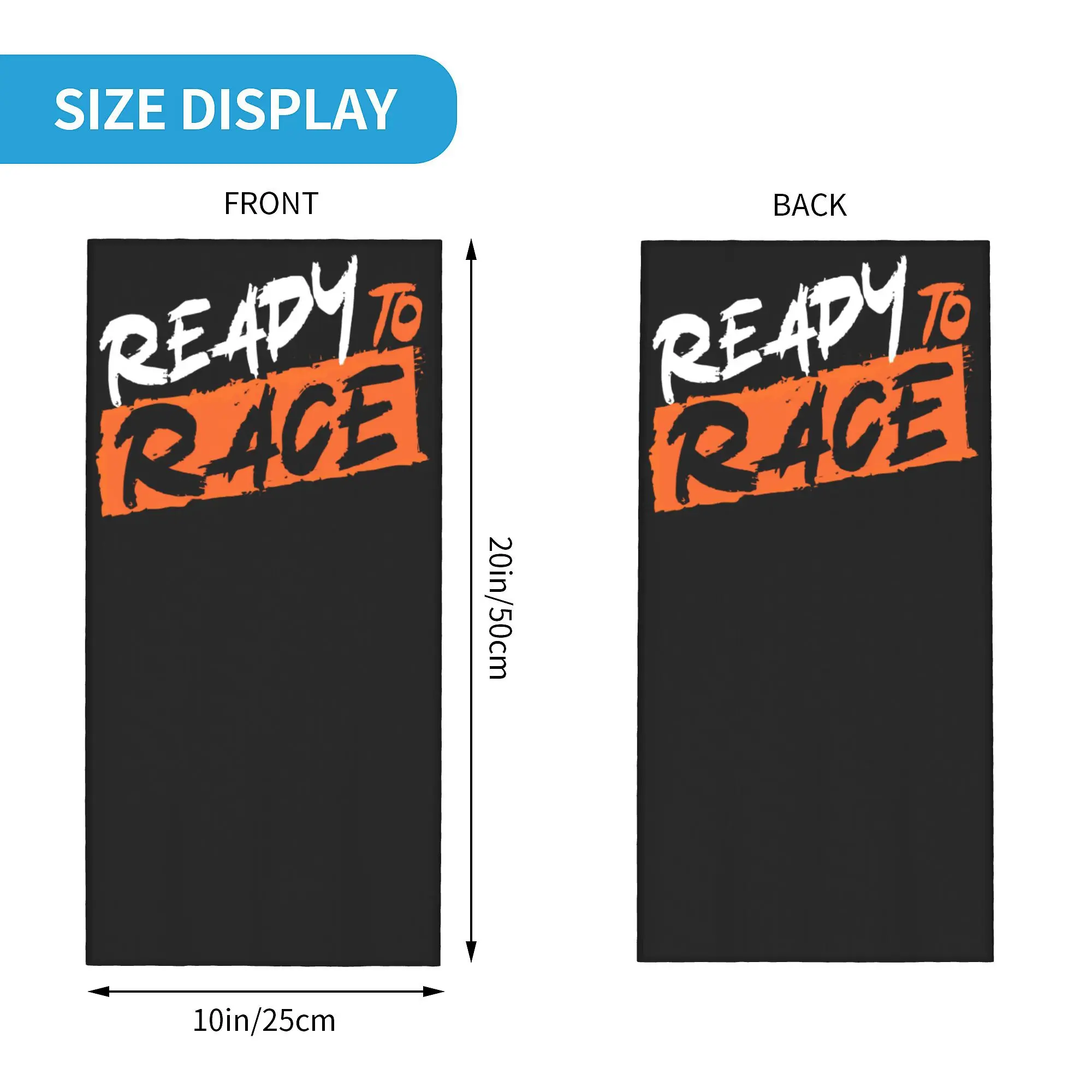 Custom Ready To Race Logo Neck Gaiter Women Men UV Face Shield Winter Motocross Bitumen  Bandana Scarf for Hiking