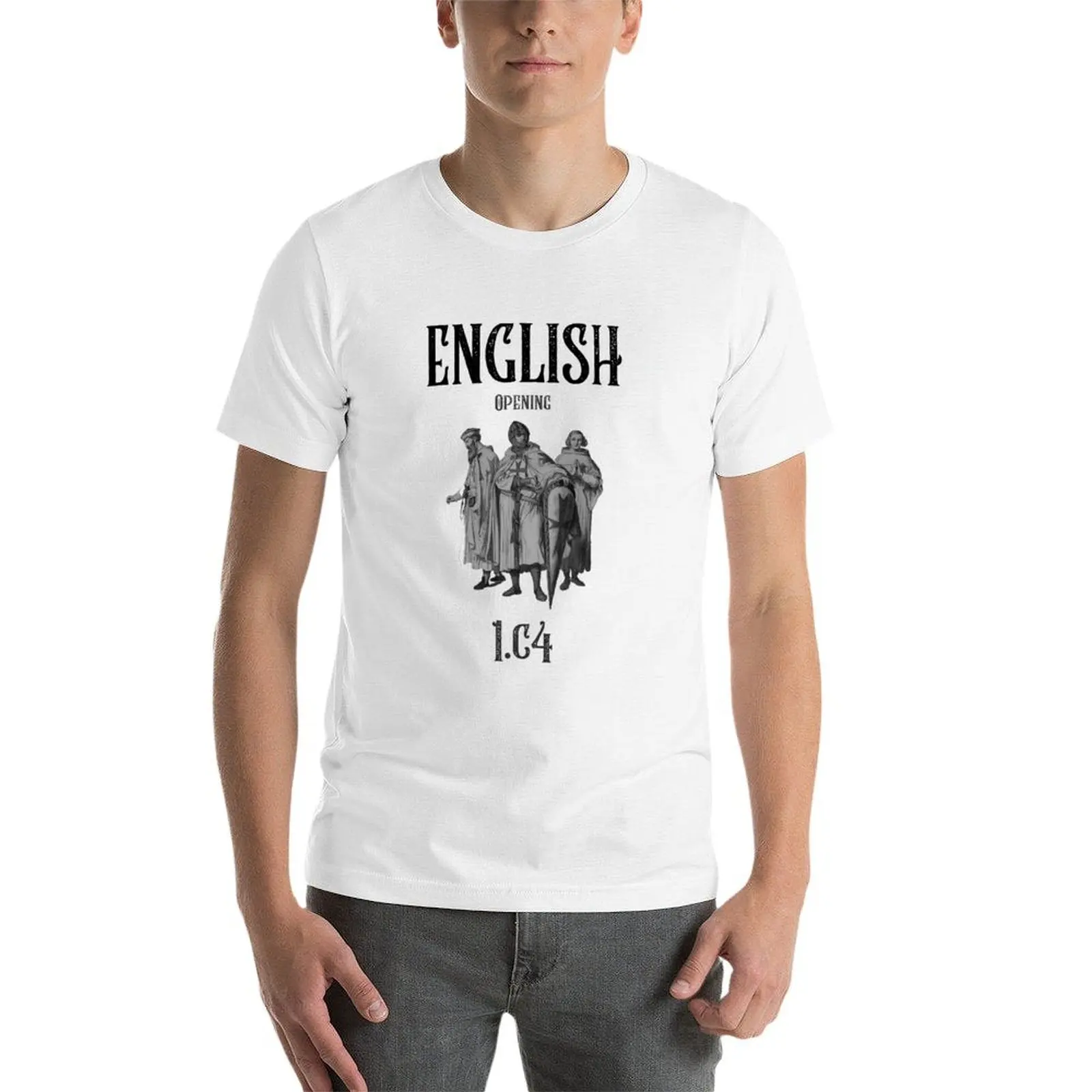 الشطرنج الإنجليزية افتتاح تي شيرت تي شيرت رجل مصمم تي شيرت للرجل حزمة بيضاء أنيمي تي شيرت كبير الحجم تي شيرت #4