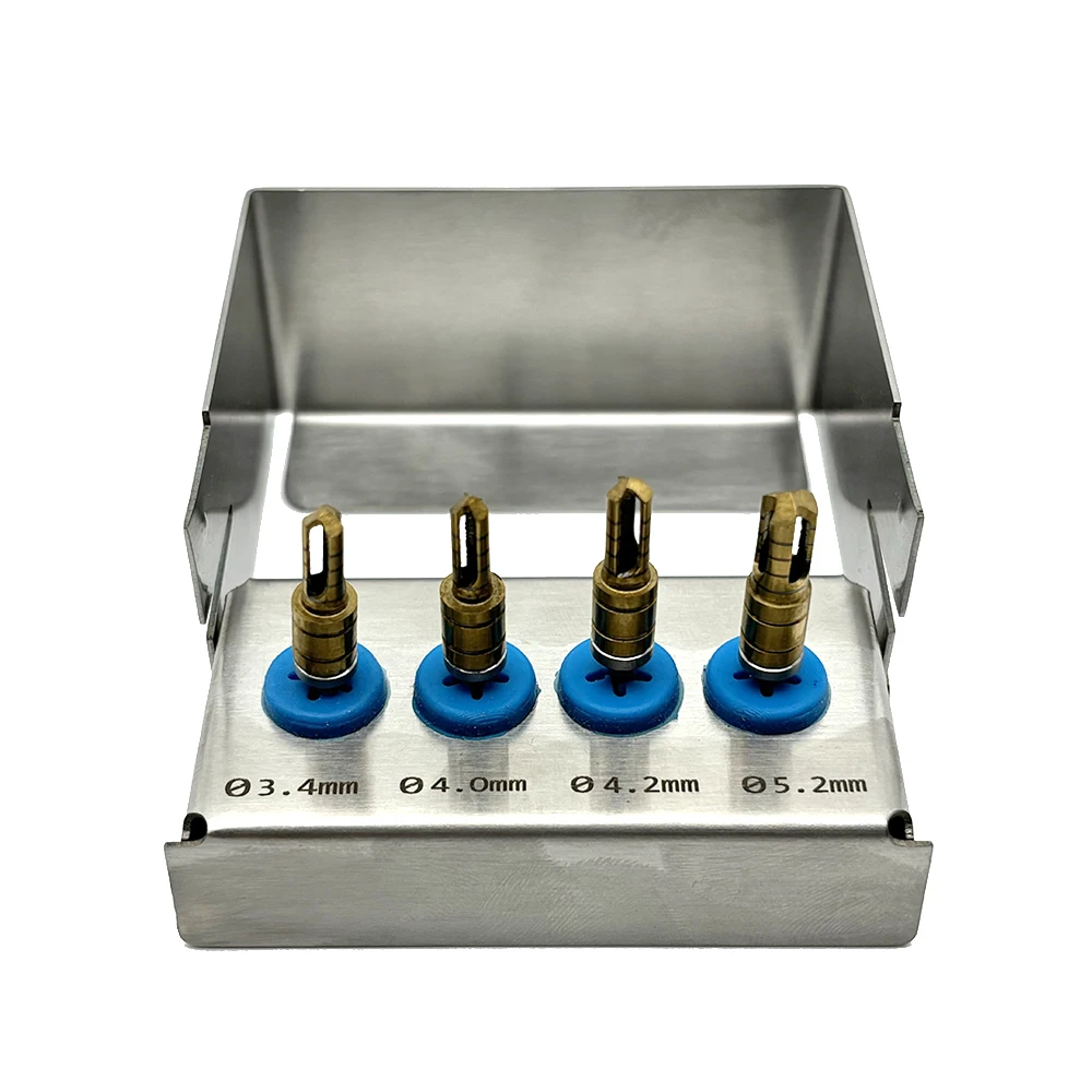 Taladro de hueso de acero inoxidable, taladro de comida de hueso autopulidor Dental para implante Dental, Kit colector de huesos, herramienta Dental