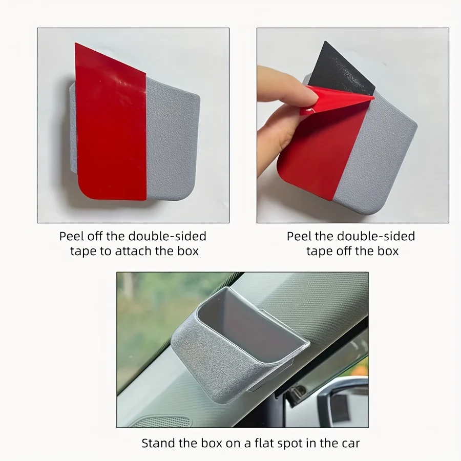 2Pcs Universal Car Auto Sunglasses Organizer Eyeglasses Glasses Holder Accessories Phone Organizer Storage Boxes Holders Pocket image 6